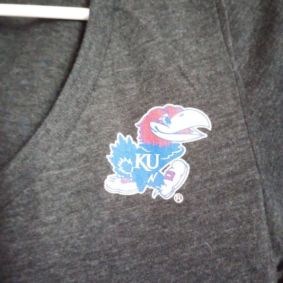 University of Kansas gray tshirt - Picture 2 of 5